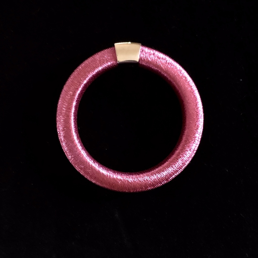 CALGARO SILK AND STERLING BANGLE BRACELET ITALY